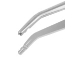 Plate and Screw Holding Forceps, stainless steel, angled, L 150 mm