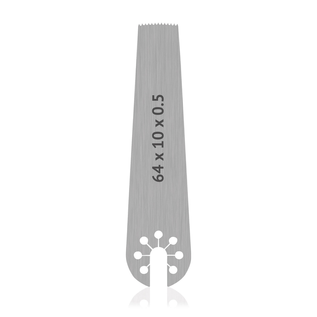 OrthoVet Saw Blade with AESCULAP Connection, dimensions (in mm): L 64 x W 10 x H 0.5