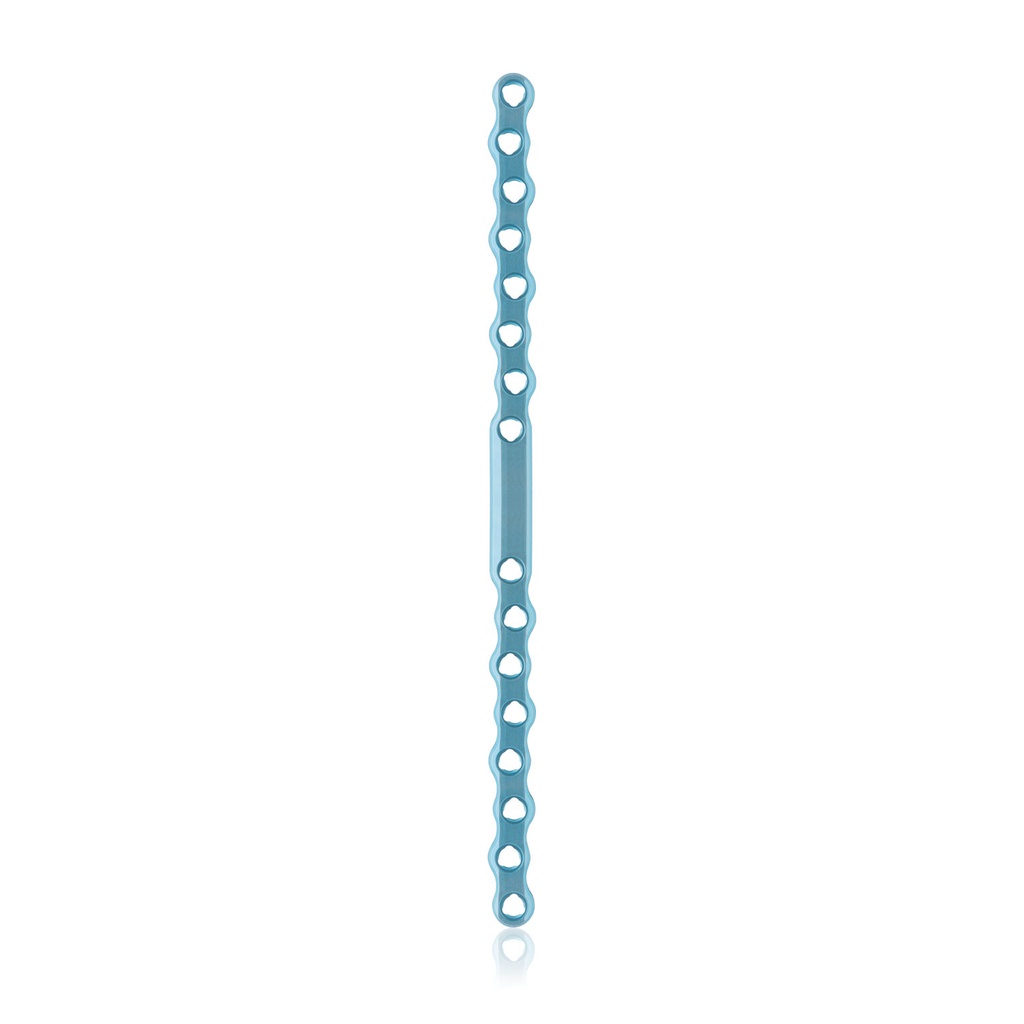 EickLoxx Large bone plate, 16-hole, S Type, 180 x 10,5 x 3,2 mm (Light Blue)