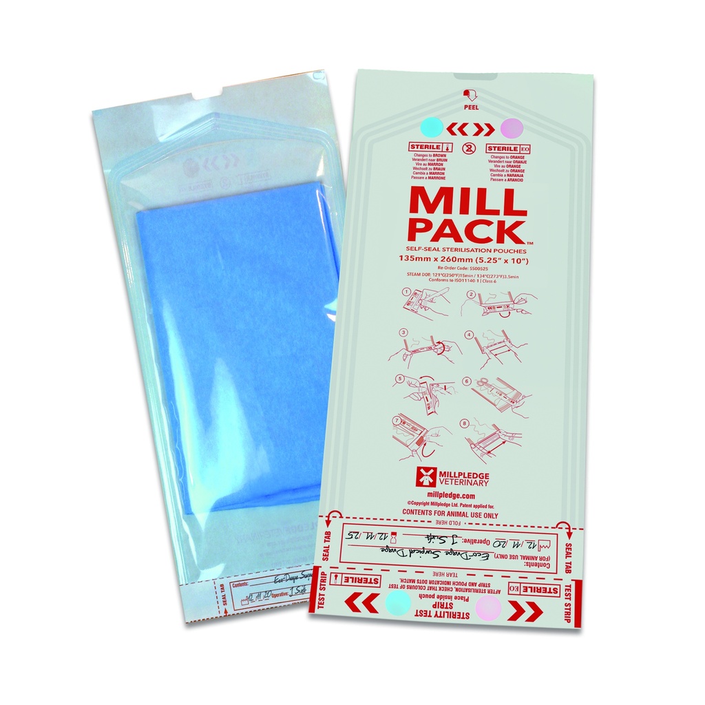 Millpledge Millpack SS Pouch 5.25'' x 10'' (pk200)