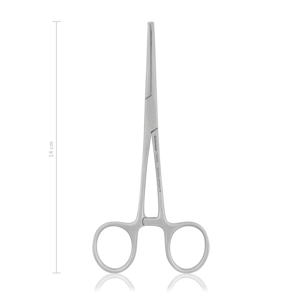 Artery Forceps Kocher (Length: 140mm, Form: straight) 