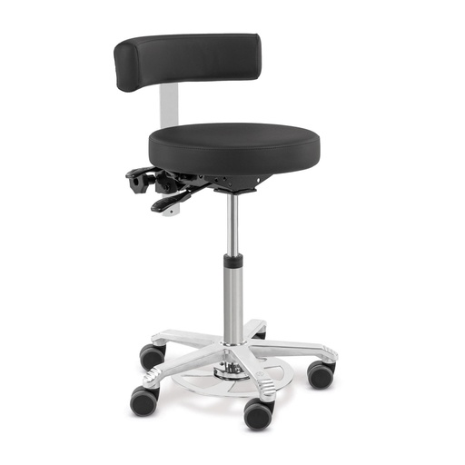 [610195] SCORE® Medical Operating Chair, round seat, backrest and foot control