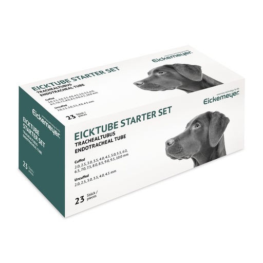 [215800] EickTube Endotracheal Tube Starter Set, 23/box, 2.0-10.0 cuffed & 2.0-4.5 uncuffed