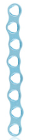 [197411] EickLoxx Micro Bone Plate, 8 holes, system 1.0, light blue, dimensions (in mm): L 31.5 x W 3.5 x H 1.0