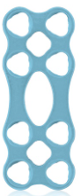 [197417] EickLoxx Micro Bone Plate, 4x2 holes system 1.0, light blue, dimensions (in mm): L 18.5 x W 7.5 x H 1.0