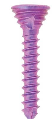 [197428] Titanium Locking Screw, Ø 1.2 x L 7 mm, multi-directional, magenta, Torx 6, self-drilling, self-tapping