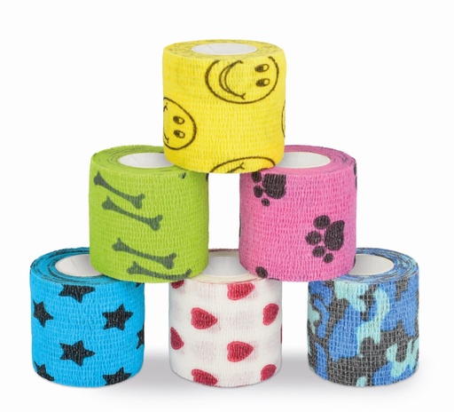 [050758] EickWrap Cohesive Bandages (2"), box/36, Fun Patterns