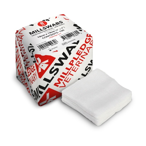 [DG01500A] Millpledge MILLSWABS 8ply 10cm (pk 100)