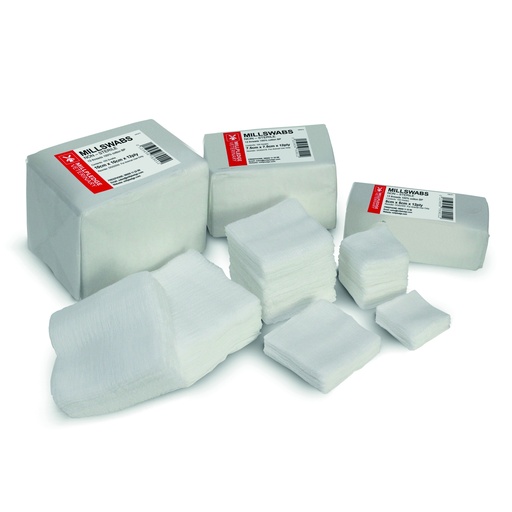 [DG02500A] Millpledge MILLSWABS 12ply 10cm (pk 100)