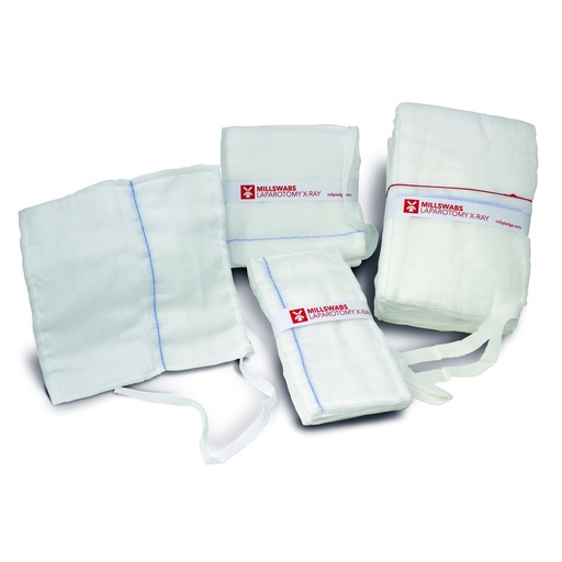 [DG04431A] Millpledge MILLSWABS LAPAROTOMY 12'' x 12'' 12ply (pk25)