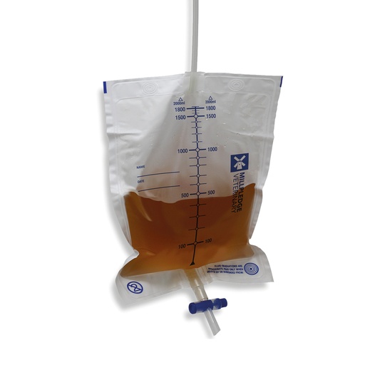 [HB01920A] Millpledge 2 L. Drainage Bag - 200cm x 5.5mm Tubing