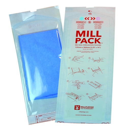 [SS00530A] Millpledge Millpack SS Pouch 5.25'' x 14'' (pk200)