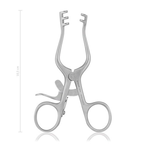 [161310] Retractor Weitlaner - 2 x 3 Teeth, (Length: 105mm, Form: sharp)