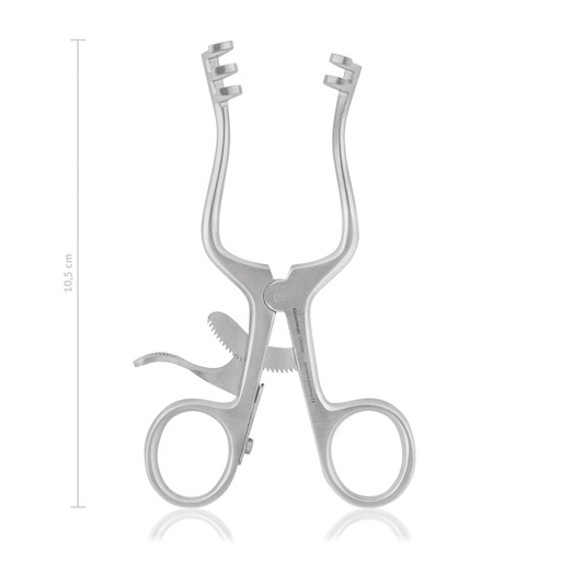 [161410] Retractor Weitlaner - 2 x 3 Teeth, (Length: 105mm, Form: blunt)