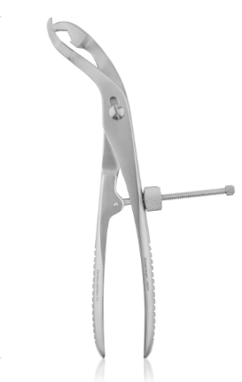 [183419] Bone Holding Forceps Self-centering (190mm,curved)