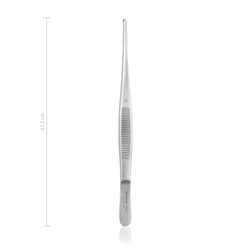 [133112] Tissue Forceps Semken - Delicate, 1 x 2 Teeth, (Length: 125mm)