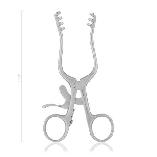 [161413] Retractor Weitlaner - 3 x 4 Teeth, (Length: 130mm, Form: blunt) 