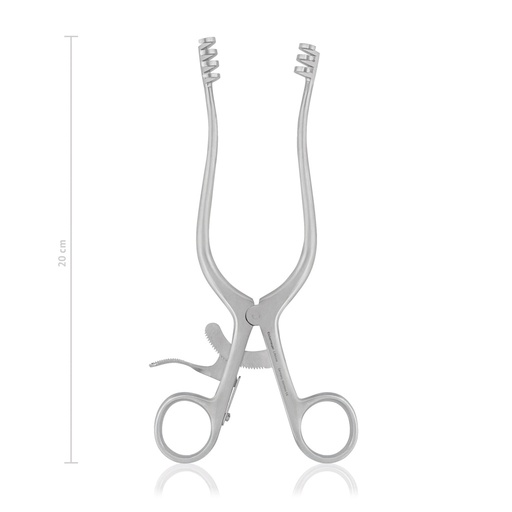 [161420] Retractor Weitlaner - 3 x 4 Teeth, (Length: 200mm, Form: blunt)