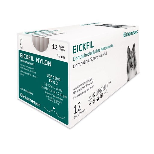 [050899] EickFil Nylon (USP 10/0, EP 0.2, 3/8 circle, 2 x DSP 6,4 mm 220 µm)