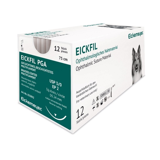 [050892] EickFil PGA (USP 3/0, EP 2, 3/8 circle, DS 24 mm)